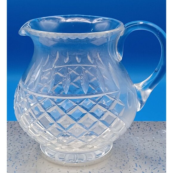 Vintage Waterford Lismore Diamond Cut Crystal Pitcher/Vase 32 Oz 6" Tall Elegant - Picture 5 of 16